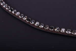 Naczółek do ogłowia PresTeq "FaySport ShineBright" brown/ black