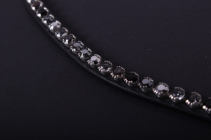 Naczółek do ogłowia PresTeq "FaySport ShineBright" black/ black