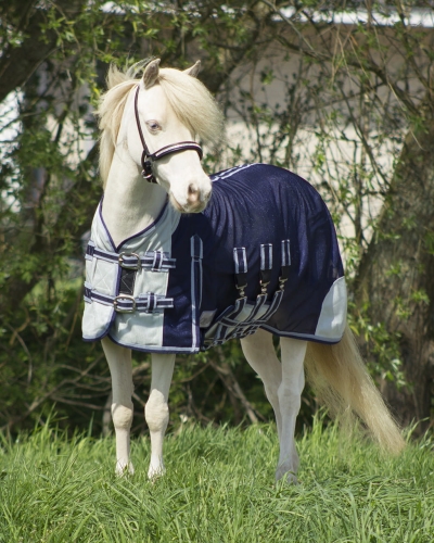Derka siatkowa z kapturem QHP Falabella Fly Rug