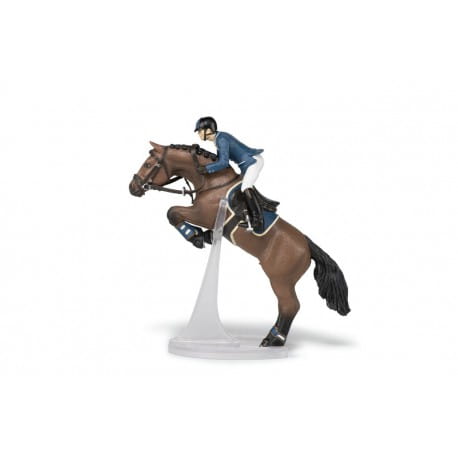 Figurka PAPO Jumping Horse & Rider