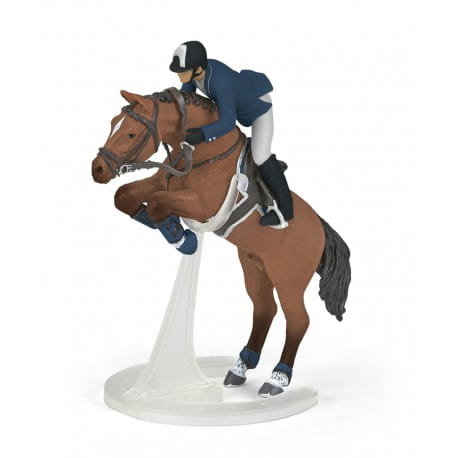 Figurka PAPO Jumping Horse & Rider