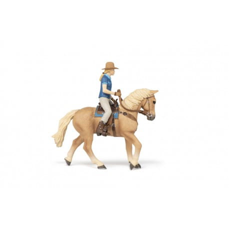 Figurka PAPO Cowgirl and Horse