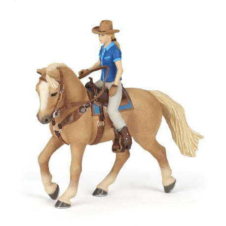 Figurka PAPO Cowgirl and Horse