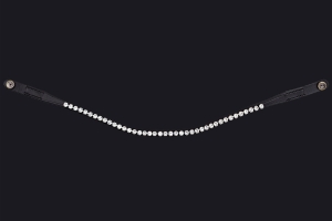 Naczółek do ogłowia PresTeq "FaySport ShineBright" black/ silver white