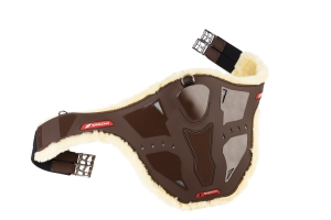 Popręg z fartuchem ZANDONA "Carbon Air Stud Sensitive+" brown