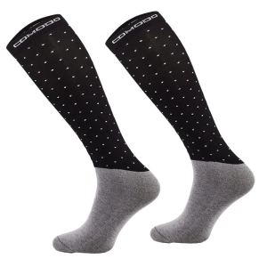 Skarpety COMODO "Microfibre Dots"  black/white 24h