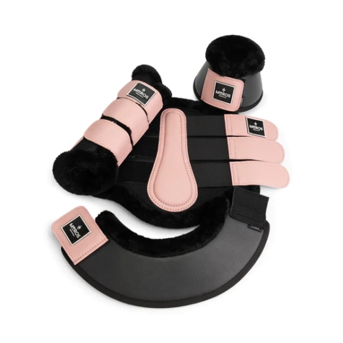 Mrs-Ros-Equestrian-kalosze-Faux-Fur-black & pink
