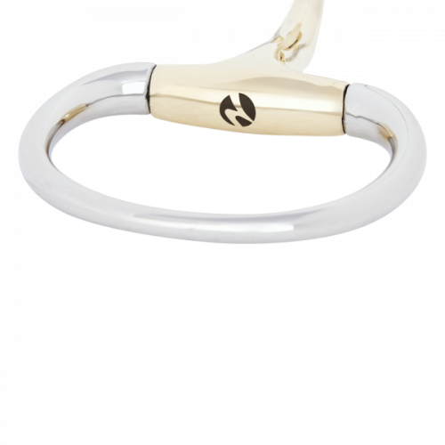 Wędzidło oliwkowe pojedynczo łamane Busse "Kugan Shaped" 14 mm
