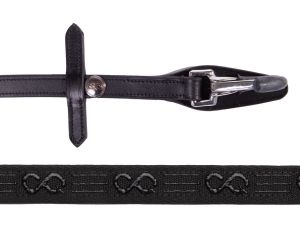 Wodze gładkie PresTeq "FayRein Clip" black