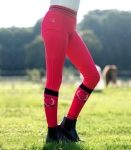 Bryczesy legginsy dziecięce HKM "Aymee" ciemny różowy