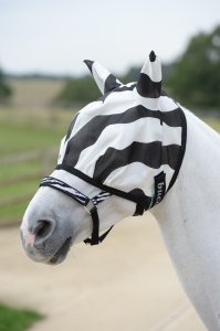 Maska przeciw owadom Bucas "Buzz Off Zebra Fly Mask" 24h