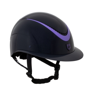 Kask EQUESTRO "Galaxy Shine Wide Visor Violet" navy