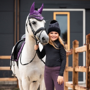 Koszulka dziecięca QHP "Fayen Junior" AW2024 black 24h