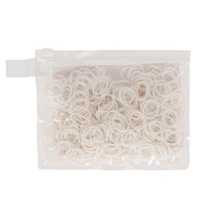 Gumki do grzywy QHP "Rubber" white