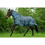 Derka siatkowa z kapturem HKM "Zebra Aqua" 24h