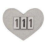 Numerek startowy QHP "Heart" silver 24h