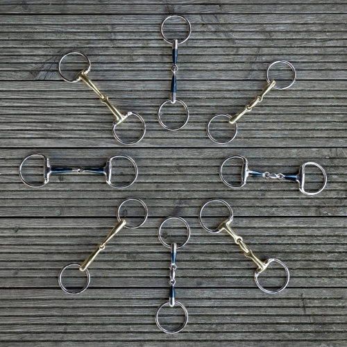 Wędzidło oliwkowe podwójnie łamane QHP Anatomical sweet iron 14mm