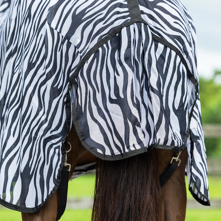 Derka siatkowa z kapturem i maską QHP Anti Fly zebra