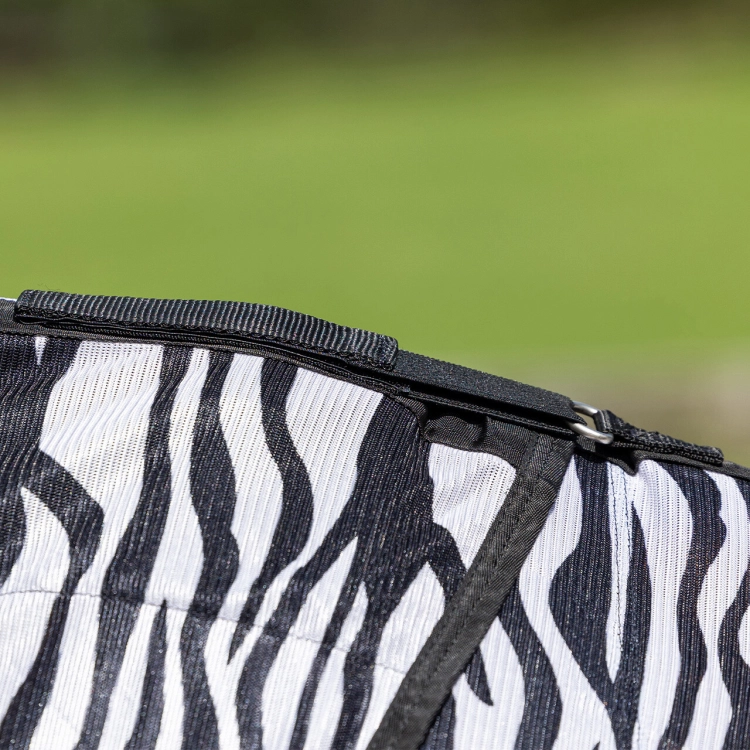 Derka siatkowa z kapturem i maską QHP Anti Fly zebra