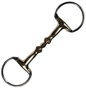 Wędzidło oliwkowe podwójnie łamane HKM "High Curve" 14 mm