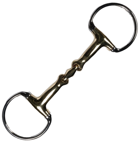 Wędzidło oliwkowe podwójnie łamane HKM High Curve 14 mm