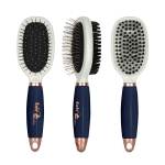  Dwustronna szczotka do grzywy i ogona Fair Play "Edel" granatowa