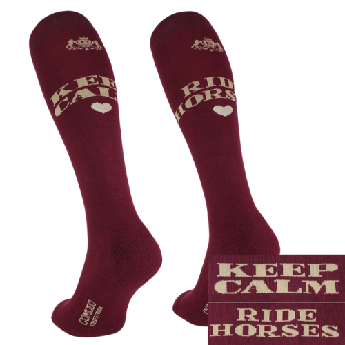skarpety-podkolanowki-jezdzieckie-comodo-keep-calm-ride-horses-bordo.png
