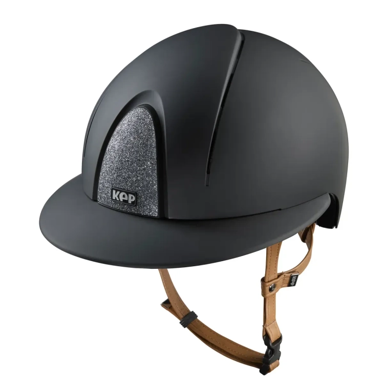 Kask-KEP-Smart-Nova-Textile-Silver-Star-Polo-Visor-black-beige-chinstrap-01.webp
