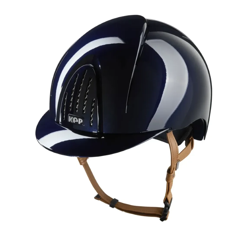 Kask-KEP-Smart-Nova-Metal-Polish-blue-beige-chinstrap-01.webp