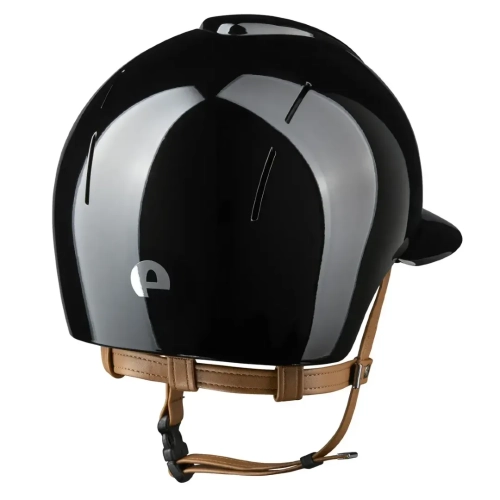 Kask-KEP-Smart-Nova-Metal-Polish-Polo-Visor-black-beige-chinstrap-02.webp