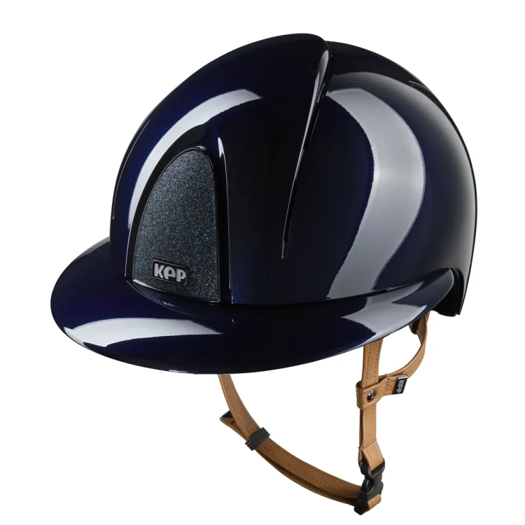 Kask-KEP-Smart-Nova-Metal-Polish-Black-Star-Polo-Visor-blue-beige-chinstrap-01.webp