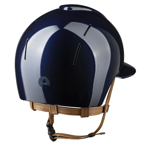 Kask-KEP-Smart-Nova-Metal-Polish-Black-Star-Polo-Visor-blue-beige-chinstrap-02.webp