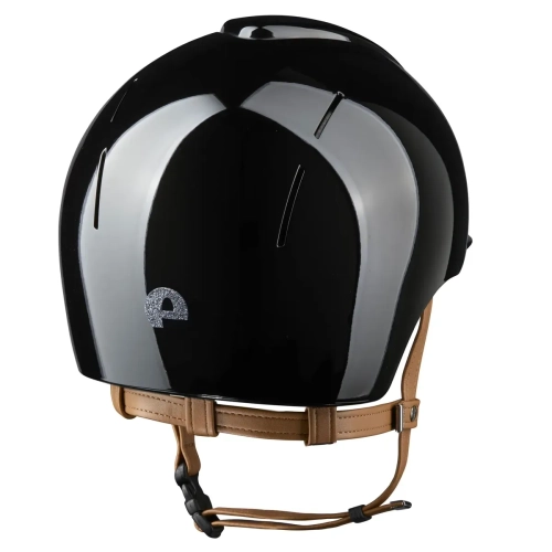 Kask-KEP-Smart-Nova-Metal-Polish-Silver-Star-black-beige-chinstrap-02