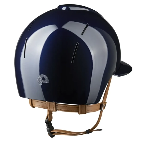 Kask-KEP-Smart-Nova-Metal-Polish-Silver-Star-Polo-Visor-blue-beige-chinstrap-02.webp