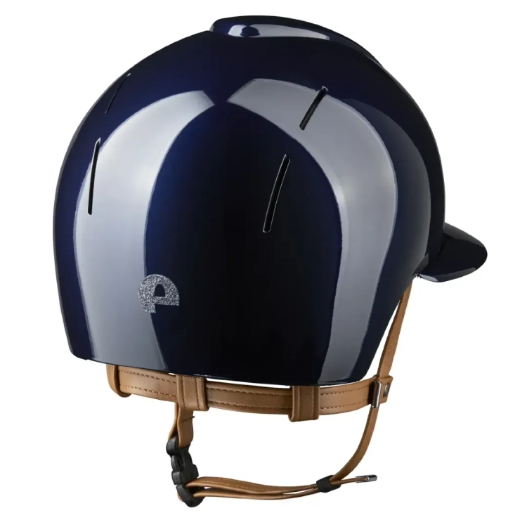 Kask-KEP-Smart-Nova-Metal-Polish-Silver-Star-Polo-Visor-blue-beige-chinstrap-02.webp