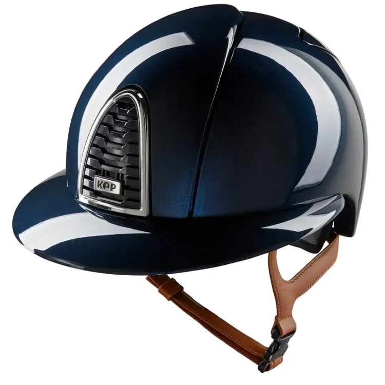 Kask-KEP-Cromo-2.0-Shine-Polo-Visor-blue-beige-strap-01