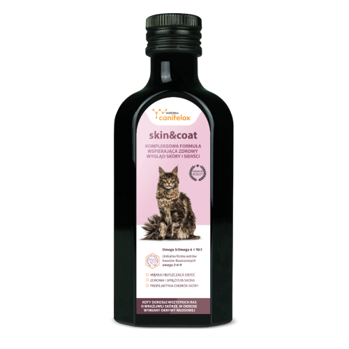 Preparat-dla-kotow-na-zdrowa-siersc-i-skore-Yarrowia-Canifelox-Skin&Coat-Cat-150ml