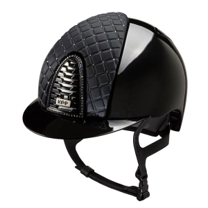 Kask KEP "Cromo 2.0 Polish Satin Milano Cross Swarovski" black