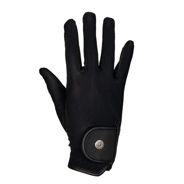 Rękawiczki-letnie-EQUESTRO-Fabric-And-Mesh-black-01