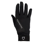 Rękawiczki EQUESTRO "Technical Fabric" SS2026 black 24h