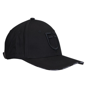 Czapka z daszkiem EQUESTRO "Baseball Cap" SS2026 black-black 24h