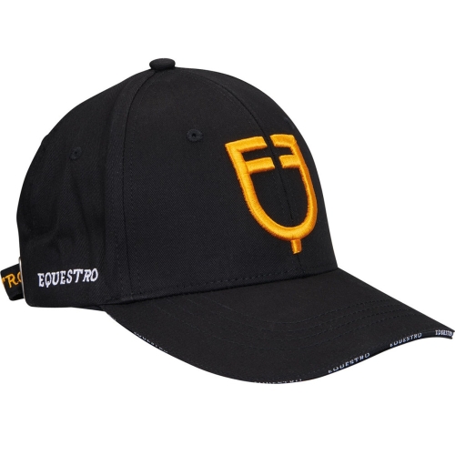 Czapka-z-daszkiem-EQUESTRO-Baseball-Cap-SS2026-black-yellow-1