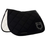 Czaprak-EQUESTRO-Rhinestone-Logo-black-black-2