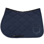 Czaprak EQUESTRO "Rhinestone Logo" SS2026 navy blazer-navy blazer