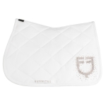 Czaprak EQUESTRO "Rhinestone Logo" white