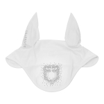 Nauszniki EQUESTRO "Rhinestone Logo" SS2026 white-white