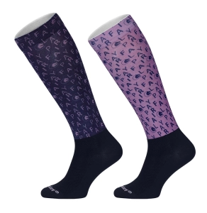 Skarpety Fair Play "Raine" SS2026 orchidea-granatowe 2-pak