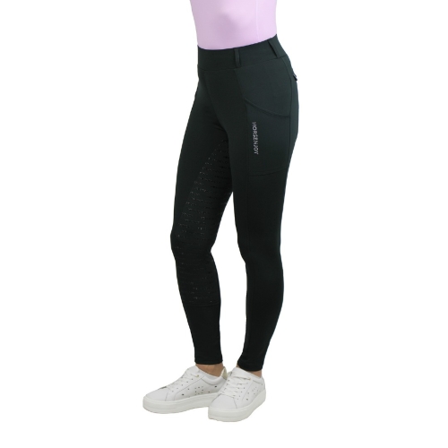 Bryczesy-legginsy-letnie-HorsEnjoy-Born-To-Ride-czarno-szare-1