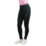 Bryczesy-legginsy-letnie-HorsEnjoy-Born-To-Ride-czarno-rozowe-1