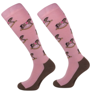 Skarpety COMODO "Rocking Horse Konik na Biegunach" pink 24h